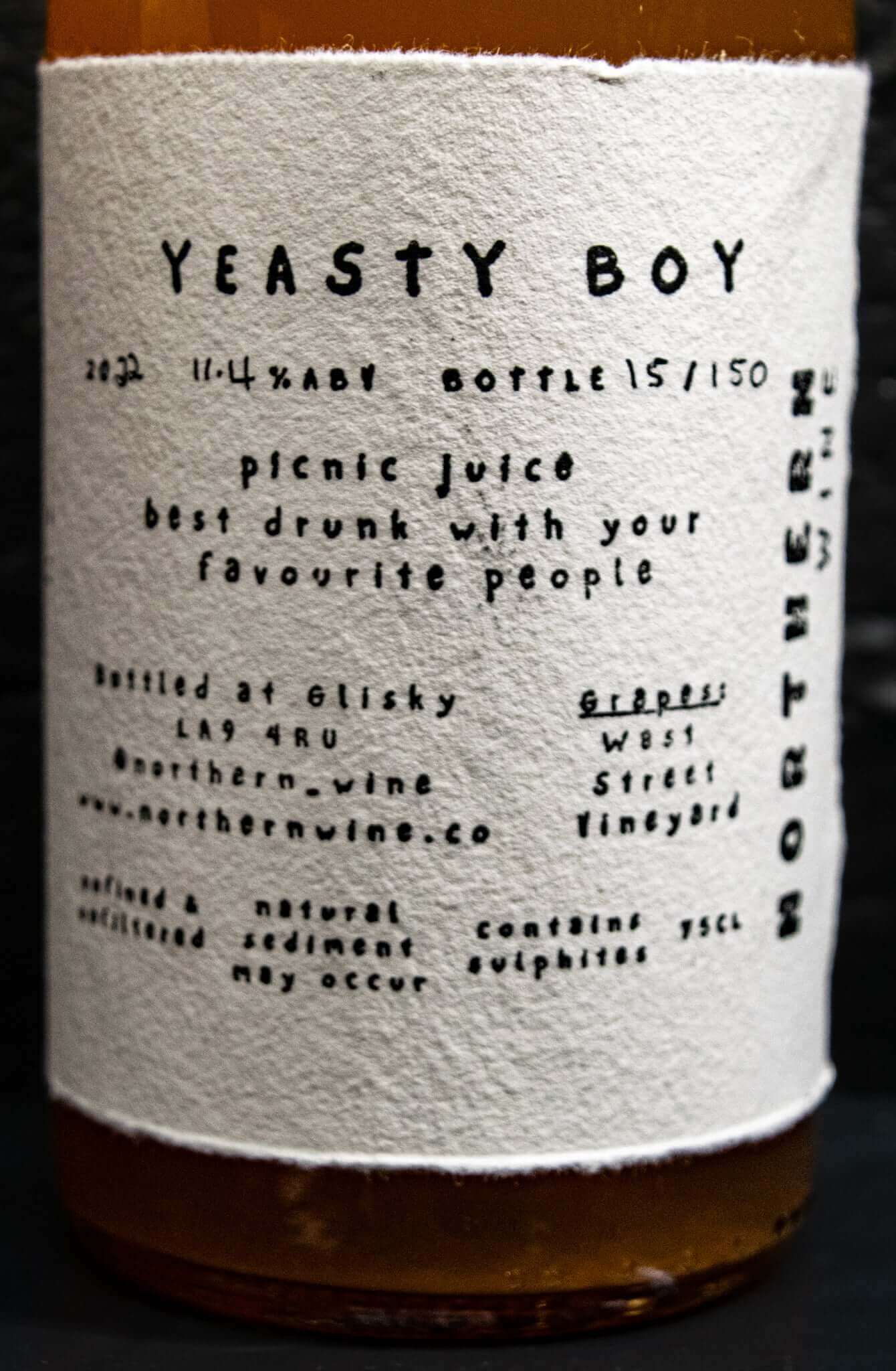 Yeasty Boy detailed back label